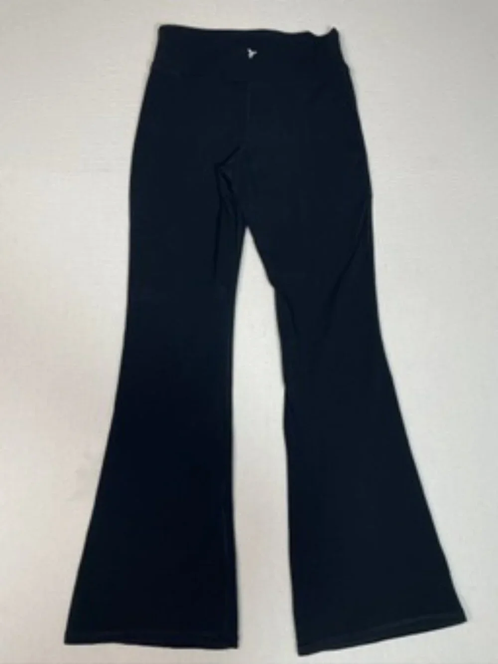Old Navy Active Go-Dry Flare Leggings Girls Black Yoga Pants Size L 10-12